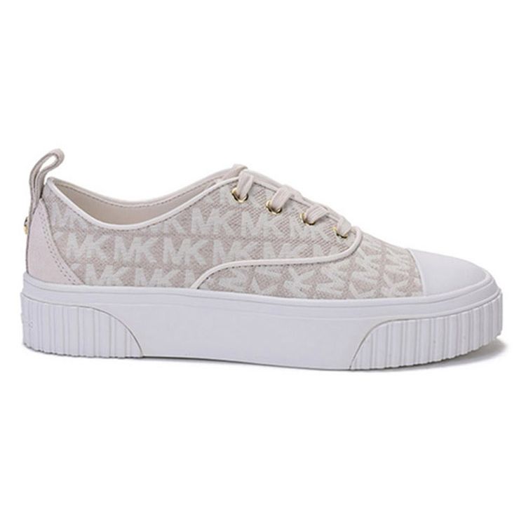 Michael Kors Ollie Comfortable Versatile Low-Top Fashion Sneakers Women Sneakers Vanilla-White 43T1OEFS3Y-VANILLA