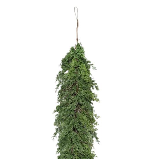 Artificial Norfolk Pine Garlands Real Touch Faux Pine Greenery Garland for Christmas Holiday Table Fireplace Window Indoor Outdoor Decor