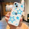 For iPhone 15 16 14 13 12 mini 11 Pro Max XS X XR SE 7 8 Plus Silicone Clear Cover Style Stars Pattern Luxury Phone Case