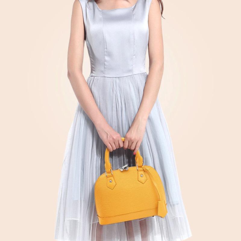 Handbag High-end Light Luxury Toothpick Pattern Shell Bag Cowhide Handbag Bag Bag Generation