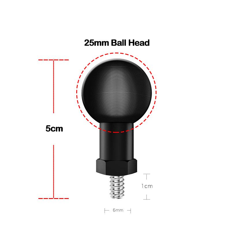1 inch/ 25mm Ballhead Adapter to M10 M8 M10 Screw Mount for Gopro 10 Insta360 GO 3S Action Camera Phone Stand GPS Holder Bracket