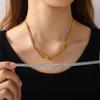 Cold Wind Gold Love Pendant Necklace Clavicle Chain Stainless Steel Gold Plated Personality Versatile Jewelry Women