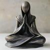 Desktop Decoration Meditation Alien Statue Resin Handmade Sculpture Yoga Meditation Home Meditation Decoration Unique Gift
