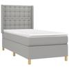 Maison Exclusive - Sommier à lattes de lit avec matelas Gris clair 80x200 cm Tissu