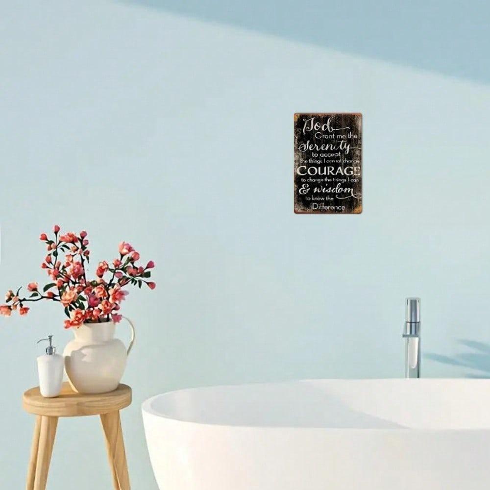 Retro Style Metal Wall Plaque Sign for Home Decor