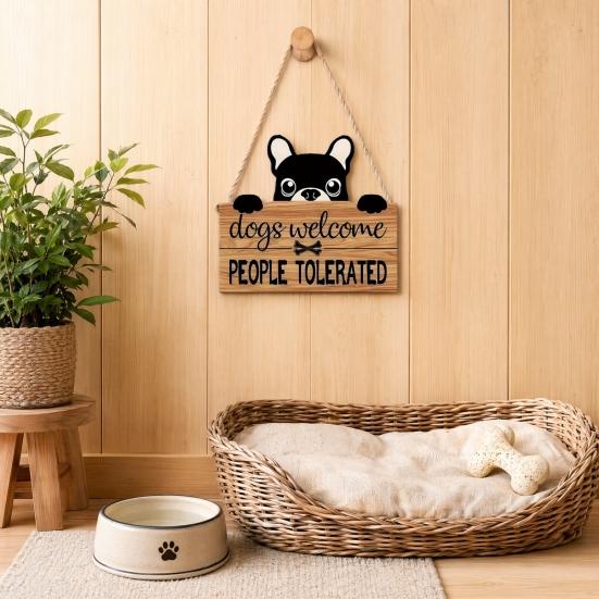 Yousheng Cat Shaped Welcome Sign, Durable Wooden, Waterproof Moisture-Proof Hanging Sign, for Front Door Rustic Farmhouse Porch