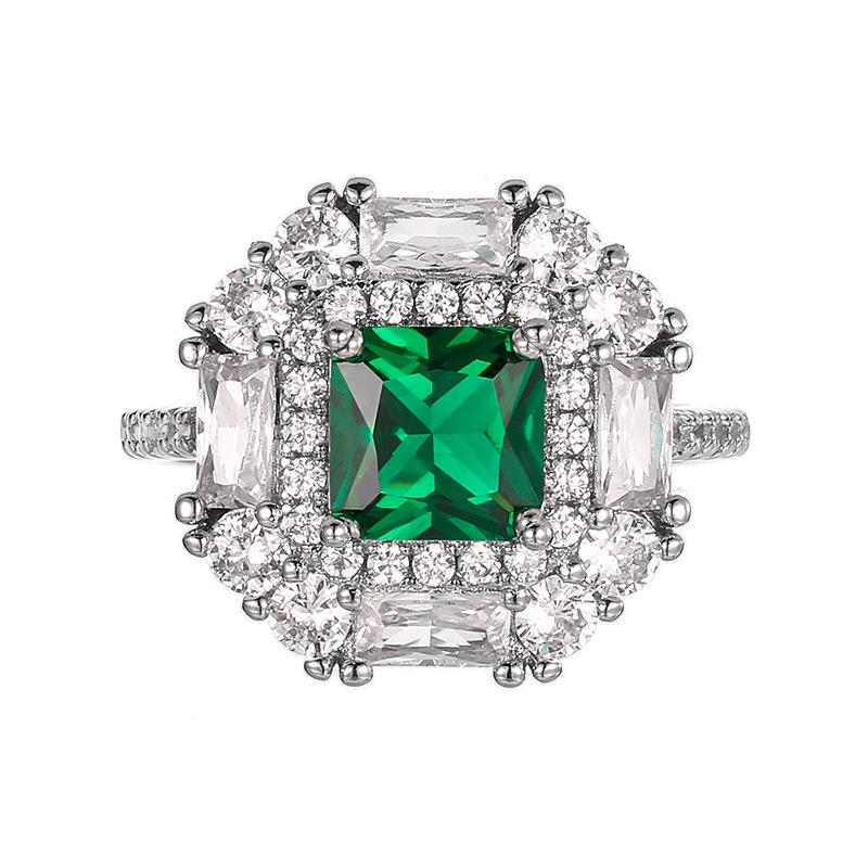 New Jewelry Set Earrings Rings Necklaces Colorful Gemstones Light Luxury High-end Fashion Women's