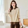 Lapel Fake Two-piece Knitted Bottoming Shirt Women's Autumn and Winter Loose and Thick To Keep Warm