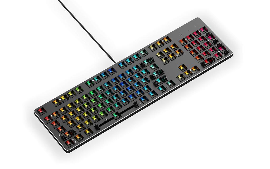 Glorious PC Gaming Race Glorious Egyedi Játékbillentyűzet GMMK Barebone USB Vezetékes Mechanikus Billentyűzet Készlet RGB Hot Swappable Kapcsolók és Billentyűsapkák Fém