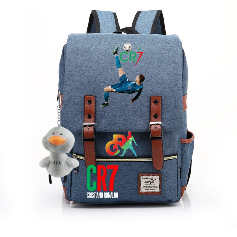 Modischer Anime CR7 Teenager Schüler Schultasche Herren und Damen Freizeit Rucksack