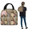 Sacred Heart Jesus Immaculate Mary Religious Poster Insulated Lunch Bag for Women Kids Food Boxes Thermal Lunch Box Tote