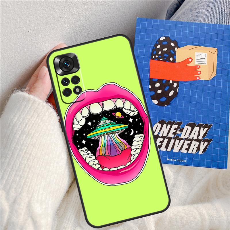 Aesthetics Cartoon Alien Space Funda For Xiaomi Redmi Note 14 Pro 13 9 10 11 12 9S 10S 11S 12S Redmi 13C 10C 12C 14C Case