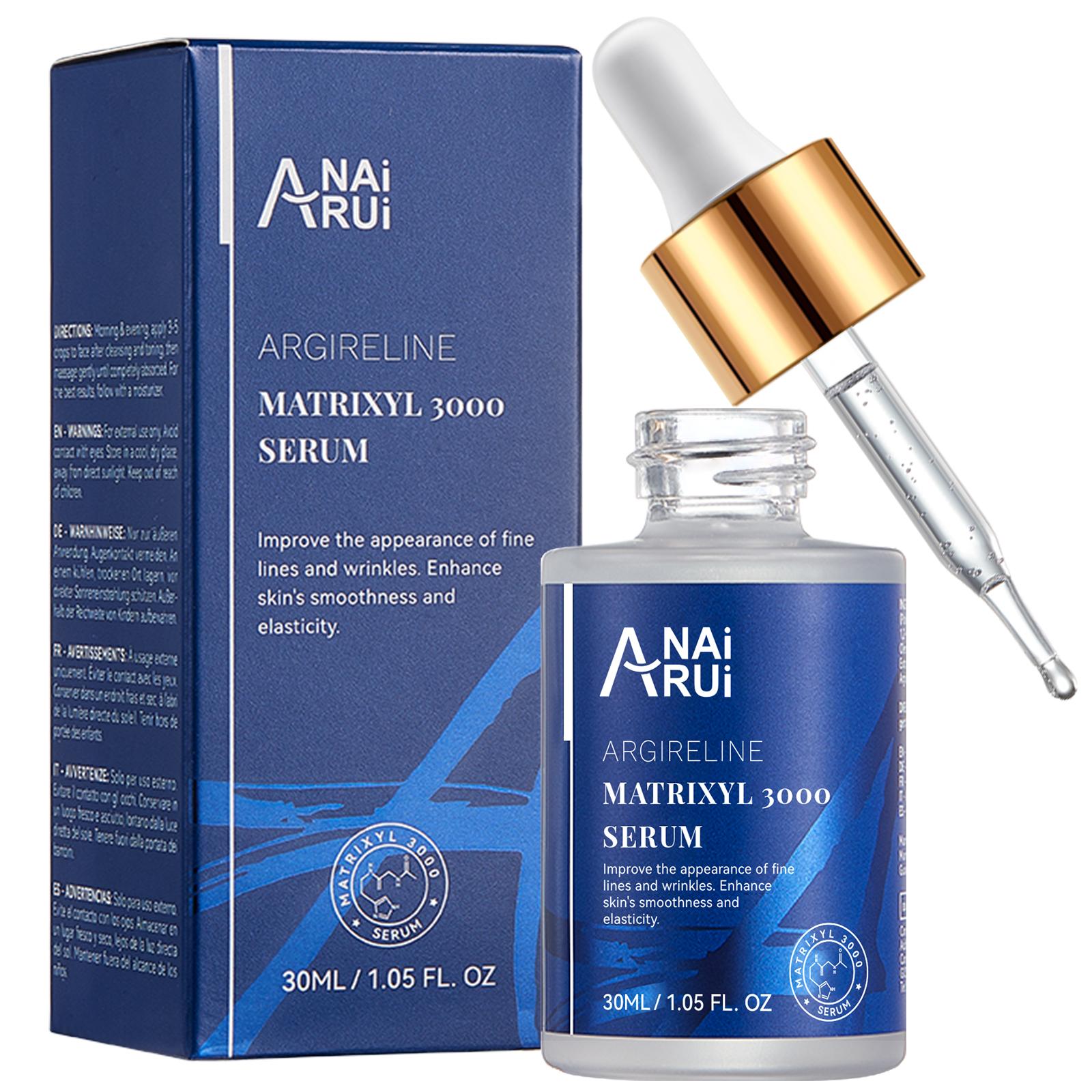 ANAiRUi Matrixyl 3000 & Argireline Peptide Serum, Hyaluronic Acid Face Serum for Hydration & Firmness, 30 ml