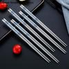 5/10/15/20Pairs Stainless Steel Non-slip Chinese Chopstick For Porcelain Print Chopsticks Cooking Eating Easy To Clean