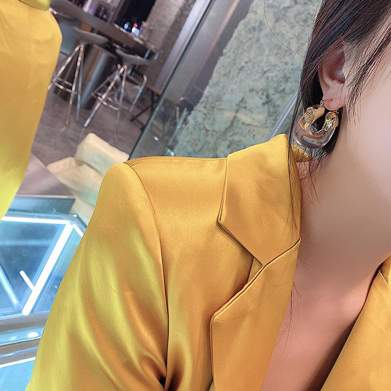 Acrylic U-shaped Transparent Earrings, European and American Style Personality, Foreign Temperament, Cold Wind Light Luxury Earrings