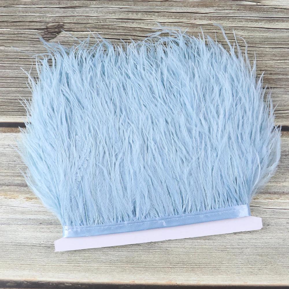Feather10Meters 8-10cm Natural Ostrich Feather Trims for Needlework and Handicraft Plume Ribbon Fringe Skirt Decoration