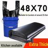 HANDUNYOU 3-Mil Black Household Garbage Bags with Handles