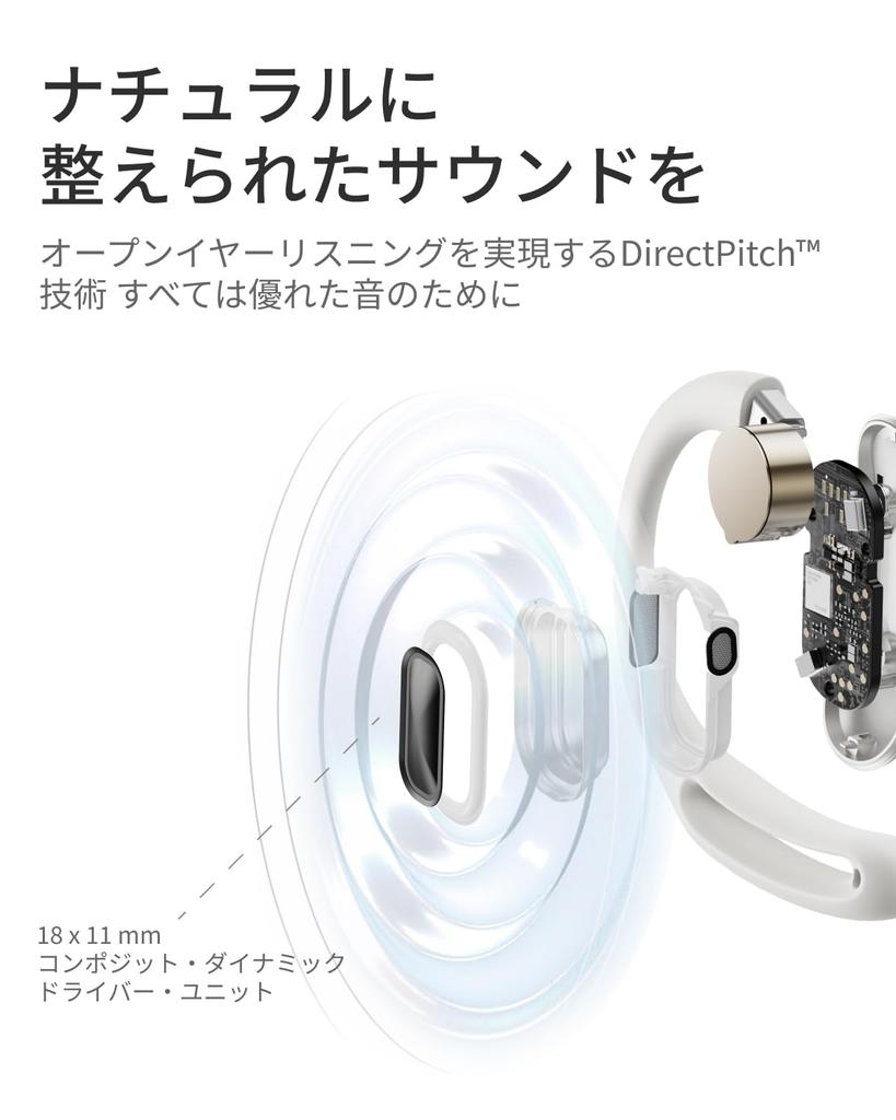 Shokz OpenFit Air Open Ear Headphones, Completely Earphones, Bluetooth5.2, IP54 Water Resistance, Fast Charging, Hands-free Calling, In 2024, White