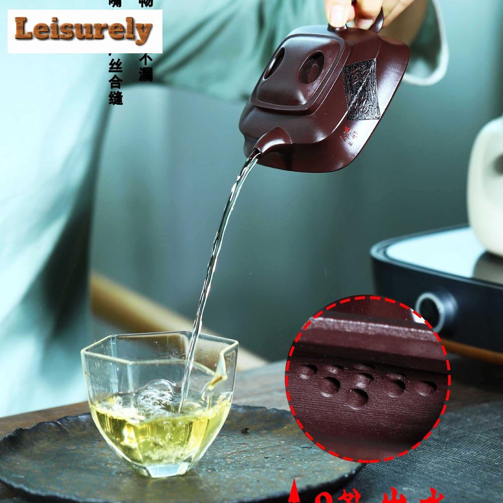 200ml Yixing Purple Clay Teapot Famous Handmade Drunken Plum Filter Pot Raw Ore Purple Eggplant Mud Kettle Chinese Zisha Tea Set