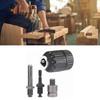 4 Pcs Drill Chuck Adapter Set 10mm Impact Drill Chuck with Round Hex Shank Connection Rod Electric