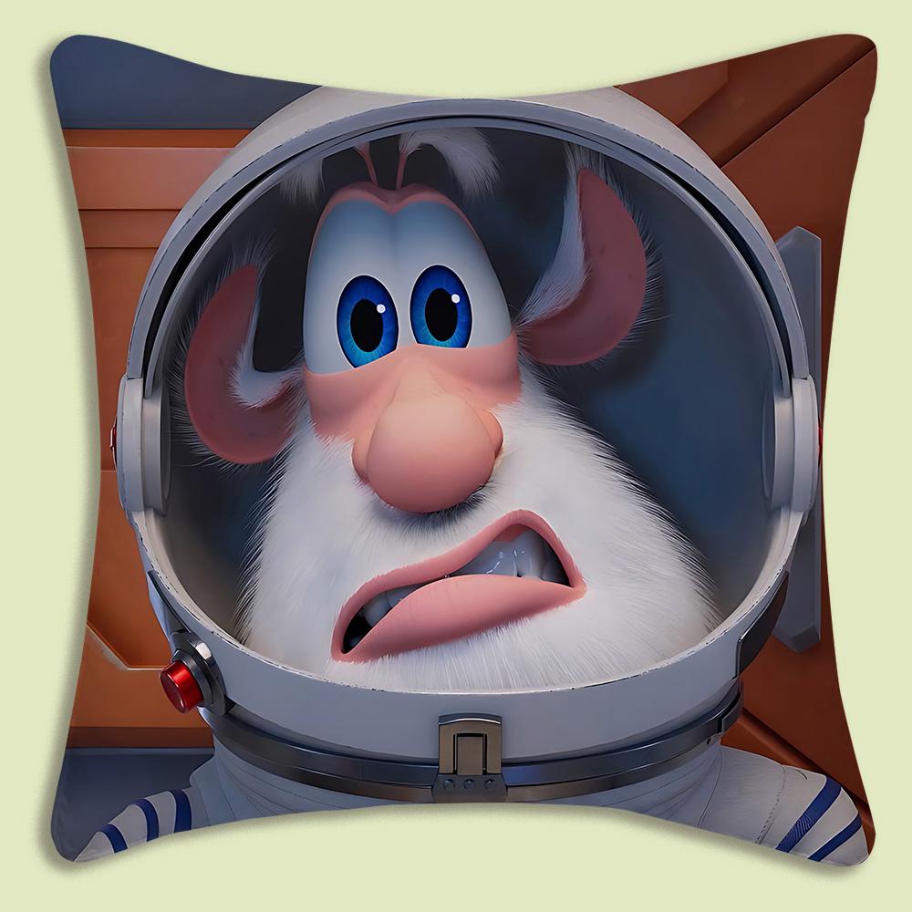 Cartoon B-Booba Funny Cute Pillow Covers Cartoon Sofa Decorative Home Double-Sided Printing Short Plush Cute Cushion Cover