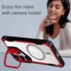 Luxury Transparent Shockproof Armor Case For Samsung Galaxy S25 S24 Ultra Plus Edge S25Ultra Magsafe Wireless Charge Stand Cover