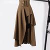 Cosplay Mittelalterrock, weich, atmungsaktiv, Vintage-Stil, Maxirock mit Saum, Kleidung, Halloween-Kostüm für Damen
