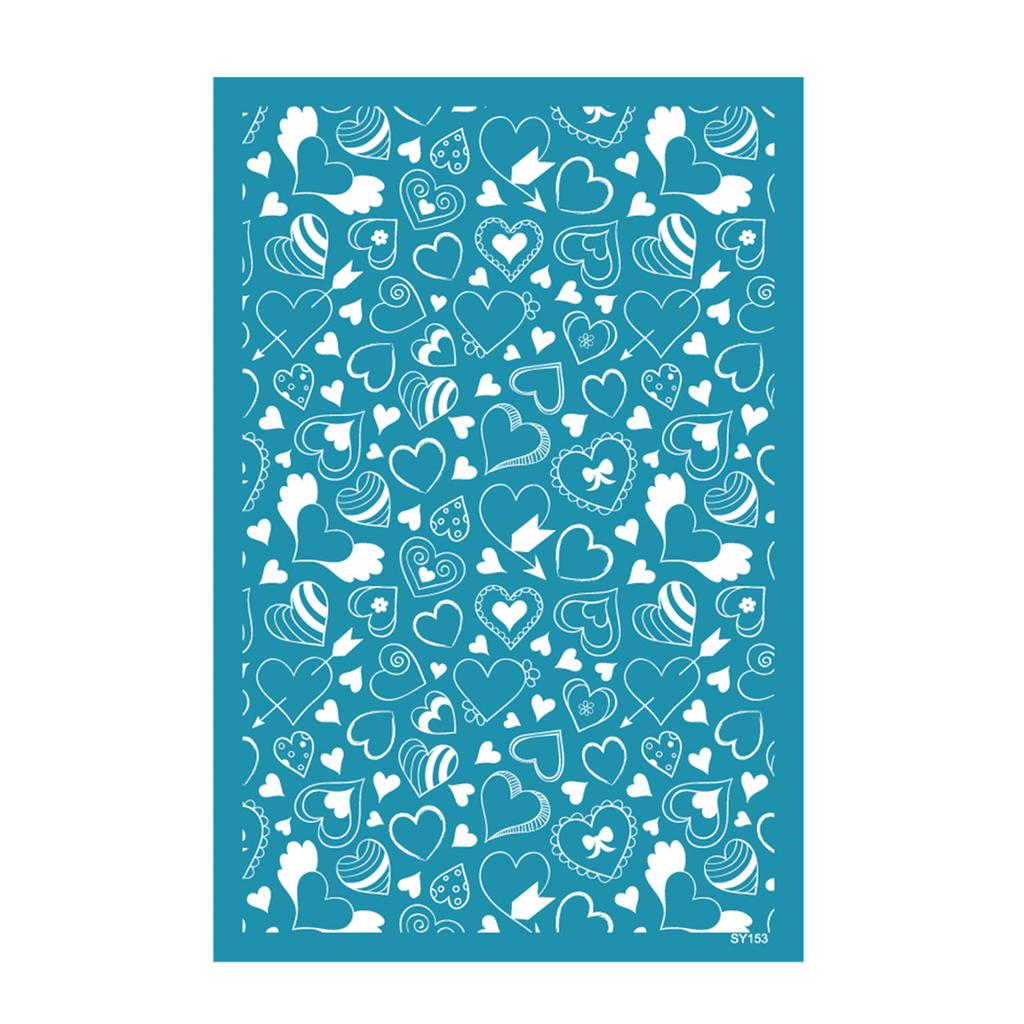 Siebdruckschablonen für Ton Valentinstag Herz Siebdruck für DIY Druck auf Ton und Ohrringschmuck Ton