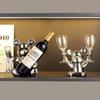 Ceramic Bear Wine Rack Shelf Decorative Storage Unit Living Room Kitchen Dining Area Home Decor Gift