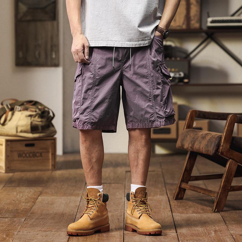 Sommer neue Arbeitskleidung Shorts Herrenhose lässige lockere Herrenhose japanische Retro Herrenkleidung Mehrzweck-Taschen Arbeitskleidung Shorts