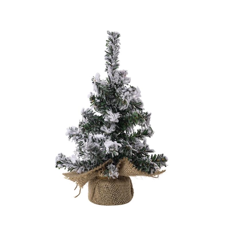 Realistic Snow Covered Christmas Tree Decoration Delicate Burlap Base Snowy Christmas Tree for Home & Office Festival