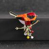 1Pcs Unisex Animal Pins Luxury Enamel Branch Bird Brooches For Women Casual Party Jewelry Accessories Gifts Decoration