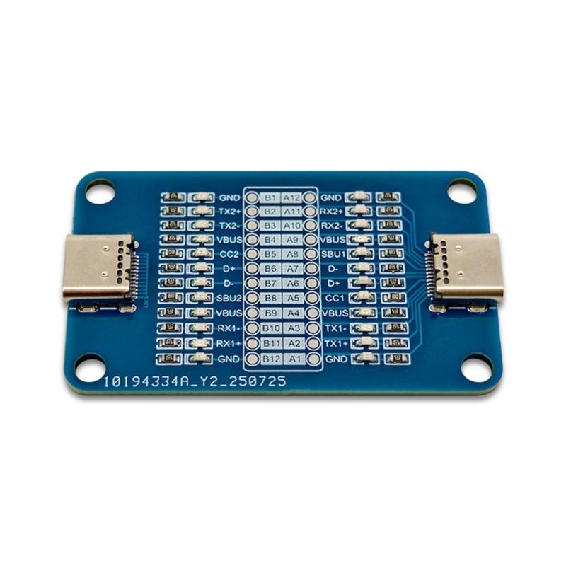 Double Head Type C Cable Tester Module Type C Breakouts Test Board Lightweight FR4 Fiberglass Board for Multiple Devices