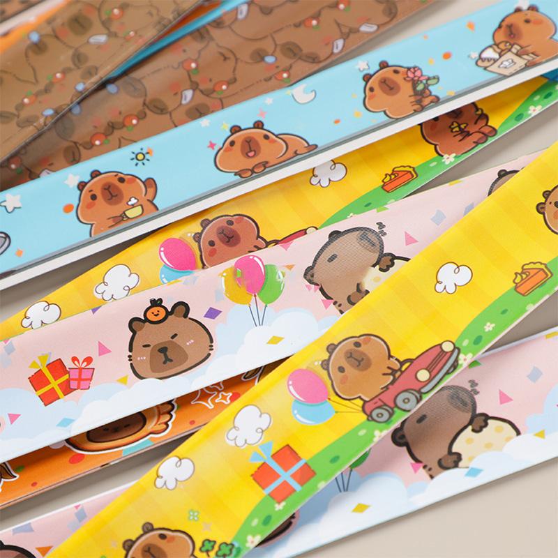 12PCS PVC Slap Bracelets Cute Animal Capybara Dinosaur Bees Kids Birthday Party Favors School Rewards Children's Day Gift