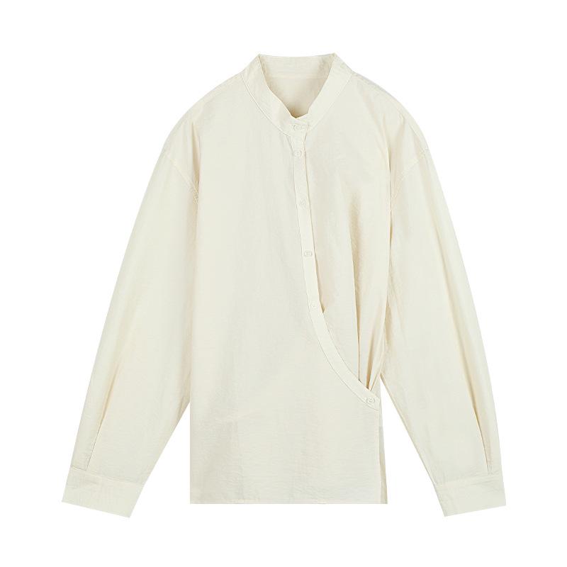 

Женская повседневная весенняя рубашка в корейском стиле с новым китайским дизайном - 2025 Тринадцать линий One Size абрикосовый