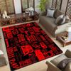 Band Logo Music Rock and Roll Pattern Carpet  for Living Room Bedroom Non-Slip Soft Rug Kitchen Floor Mat Entrance Doormat