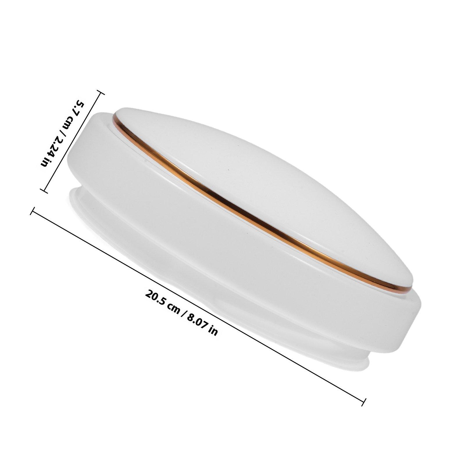 

1 Piece Circular Ceiling Light Shade 18.7 Cm PVC Easy Install Screw on Lamp Cover for Flush Mount LED Ceiling Lights Bedroom