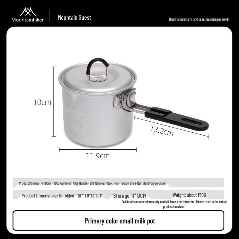 Portable Aluminum Alloy Milk Pot for Camping & Picnics - Lightweight Stew Kettle