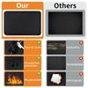 Fire Pit Mat Indoor Thicken Heatproof Mat 60x40CM Oil Proof Waterproof Floor Protector Fiberglass Texture for BBQ Grills