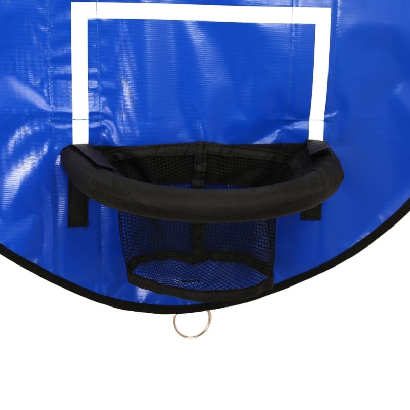 Trampolines Basketballs Hoop Set with Breakaways Rims Small Balls Pump Suitable for Indoor Outdoor Play Easy Assembly