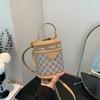Stilvolle Sommer-Eimer Tasche Für Damen In Schwarz Weiß Grün Khaki Und Rosenrot