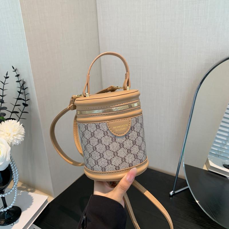 Stilvolle Sommer-Eimer Tasche Für Damen In Schwarz Weiß Grün Khaki Und Rosenrot