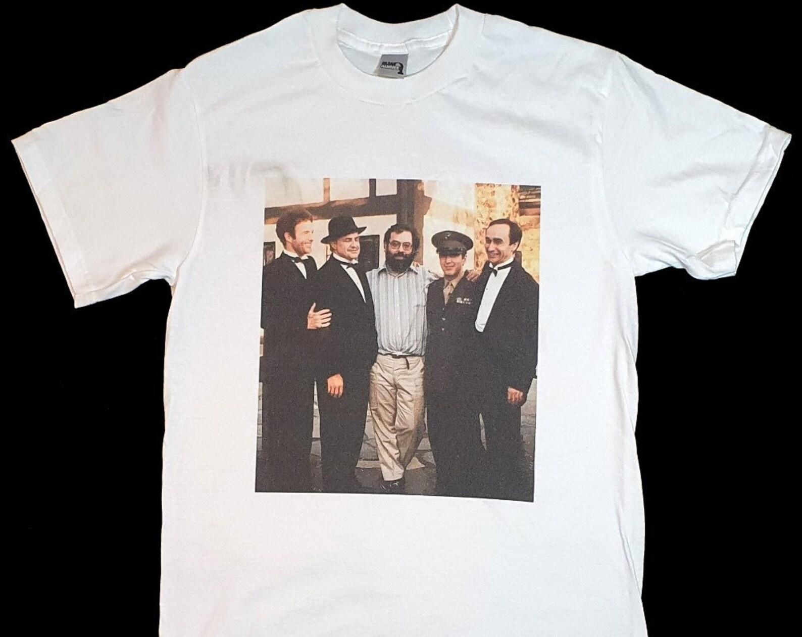 The Godfather Cast White T-Shirt: Coppola, Brando, Pacino (Personalisation available) S