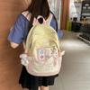 Cute Puppy Letter Embroidery And Strap Design Student Backpack Pendant With