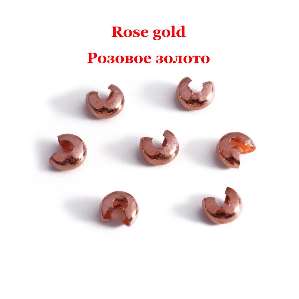 100pcs Open Crimp Beads Covers Crimp End Beads Stopper Spacer Beads For DIY Jewelry Making Findings Supplies quetschperlen