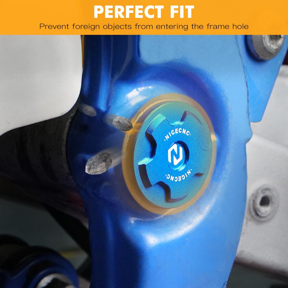 NICECNC For Yamaha YZ85 YZ 85 2001-2019 2018 2017 2016 2015 2014 2013 Motorcycle Frame Hole Plug Cover Guard Aluminum