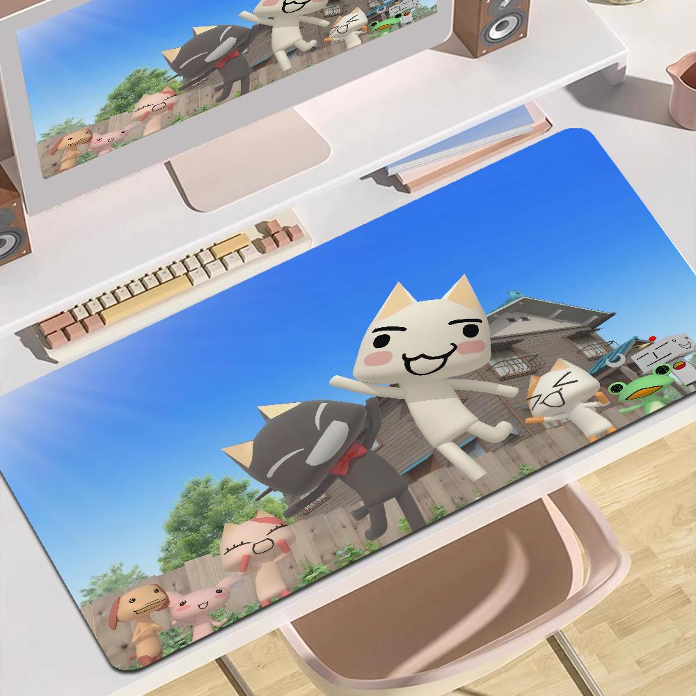 Inoue Toro Cute Cat Custom Skin Natural Rubber Gaming Mousepad Desk Mat Size For Game Keyboard Pad For Gamer