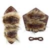 Faux Leather Wrist Guards Medieval Steampunk Arm Bracers with Fur Armor for Halloween Cosplay Costume Props Accessory