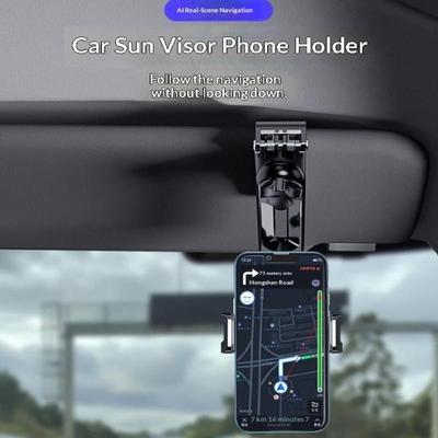 1 Stück frei verstellbare Autohalterung Zubehör Auto Sonnenblende Navigations-Handyhalter Direktsicht Auto Universelle Navigationshalterung