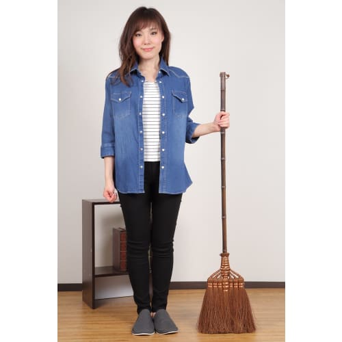 Yaguruma Brand Palm Wood Long Handle Broom with Seven Balls [Palm Wood Broom, Japanese-Style Room, Tatami, Flooring, Indoor Use]